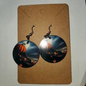 Halloween Pumpkin Dangle Earrings